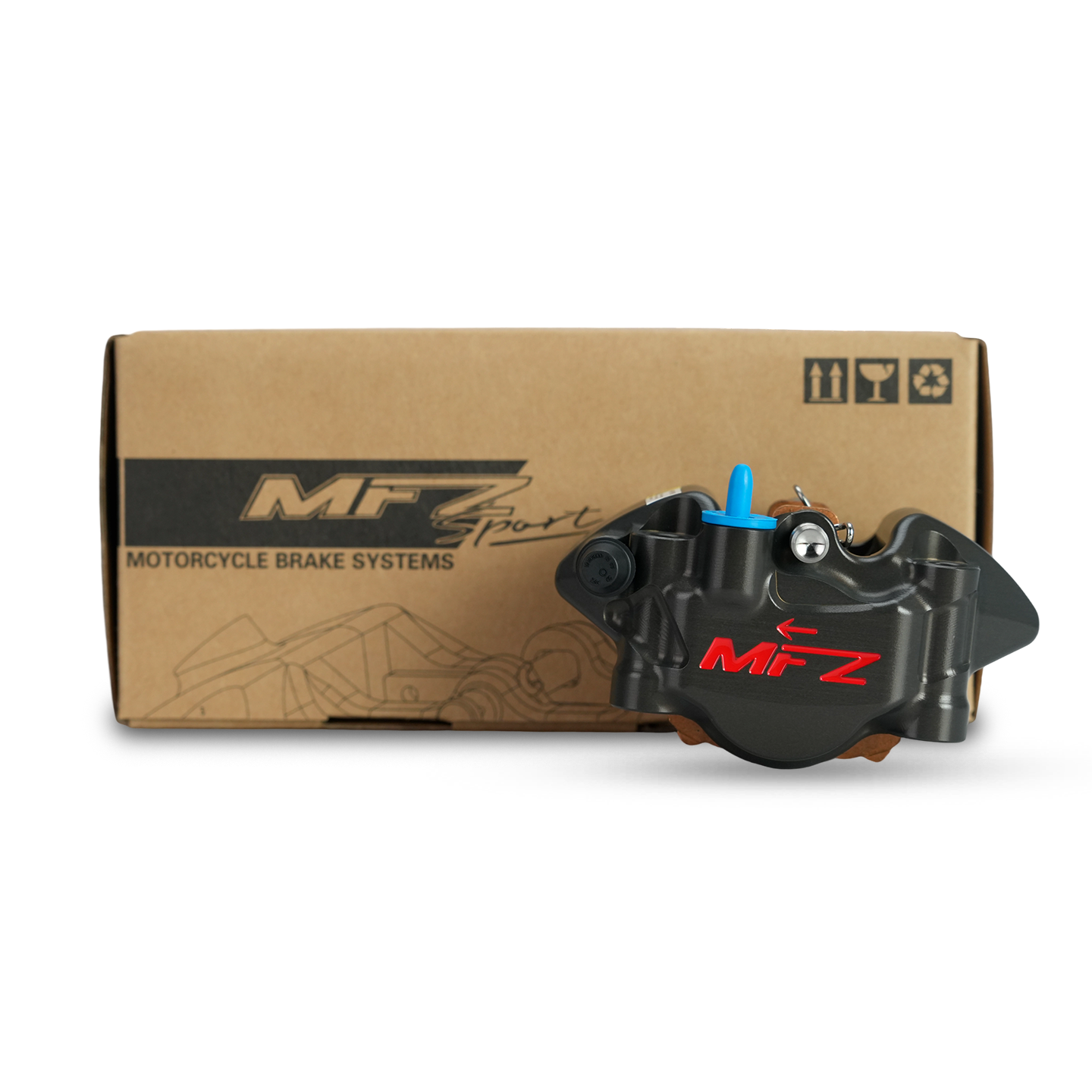 CFB-05R-60R-P2Radial brake caliper-Hard Anodized Natural Finish