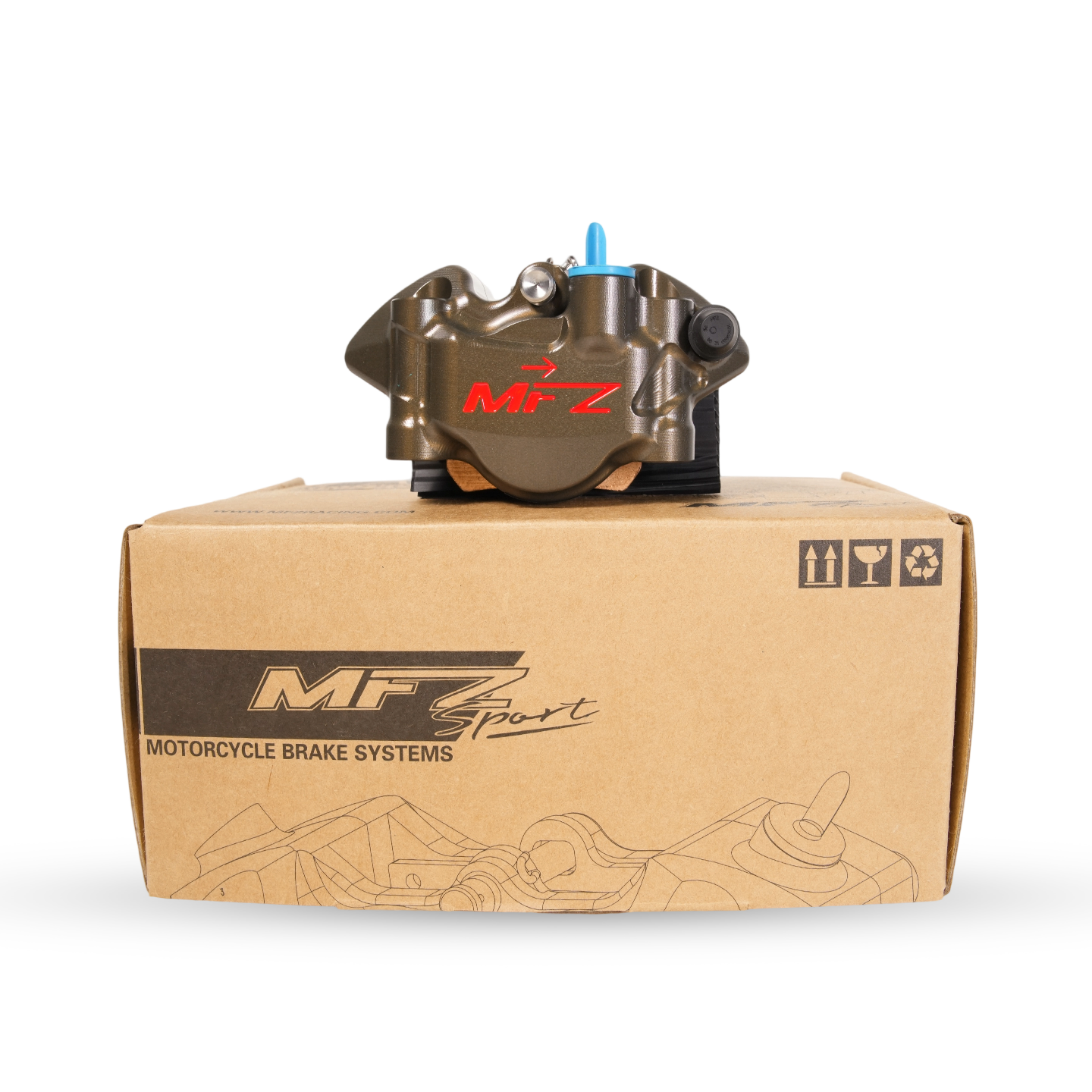 CFB-05R-60R-P2Radial brake caliper-Hard Anodized Natural Finish